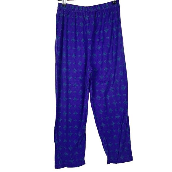 Victoria's Secret Gold Label Purple & Green Lounge Pajama PJ Set size Small - Picture 6 of 8
